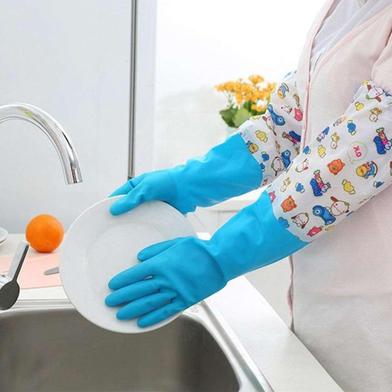 Half Hand Kitchen Gloves 1 Pair - Blue image