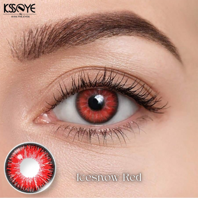Halloween Icesnow Red Color Contact Lenses image