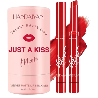 Handaiyan Just a Kiss Velvet Matte 8 Pcs Lipstick Set image