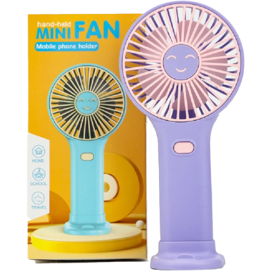 Handheld Mini Fan With Built-In Mobile Phone Holder image