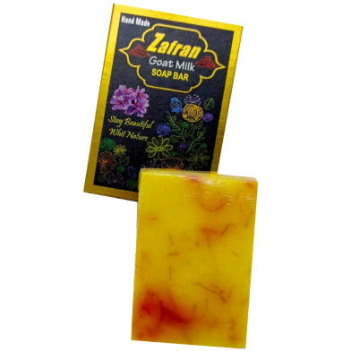 Handmade Zafran Goat Milk Soap Bar-100gm image
