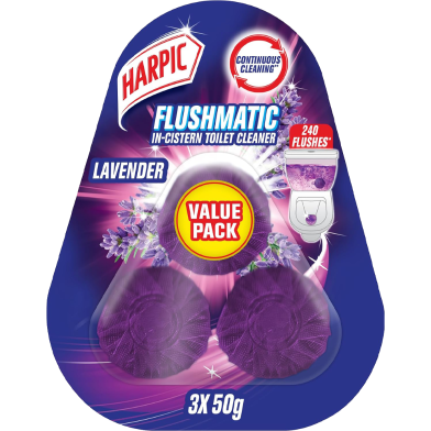 Harpic Flushmatic Lavender 50 gm Triple Pack image