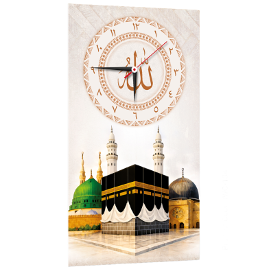 Hasain Mart Arabic Calligraphy Wall Clock 12 x 20 Inch image