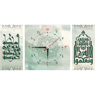 Hasain Mart Combo Wall Clock 24 x 12 Inch (Total) image