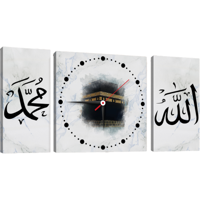 Hasain Mart Combo Wall Clock 24 x 12 Inch (Total) image