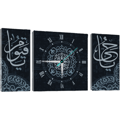 Hasain Mart Combo Wall Clock 24 x 12 Inch (Total) image