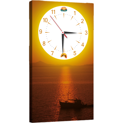 Hasain Mart Natural Wall Clock 24 x 12 Inch image