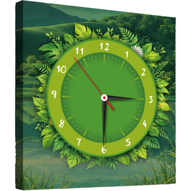 Hasain Mart Natural Wall Clock 24 x 12 Inch image