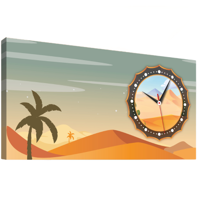 Hasain Mart Natural Wall Clock 24 x 12 Inch image