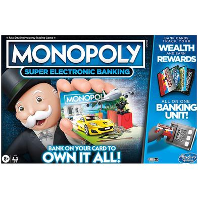 MONOPOLY Super Electronic Banking Board Game, Electronic Banking Unit, Choose Your Rewards, Cashless Gameplay Tap Technology image