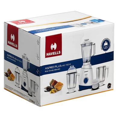 Havells ASPRO Mixer Grinder SS Jars Blue 600-Watt Havells