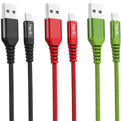 Havit Data And Charging Cable(Micro) for Android (H61 (1.2M)) - Any Color image