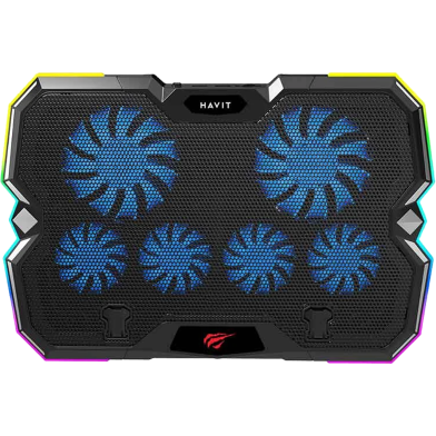 Havit F2068 Gamenote Rgb Laptop Cooling Pad W/Mobile Holder image