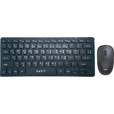 Havit KB255GCM Auto Sleep Function Mini Wireless Keyboard And Mouse Combo image