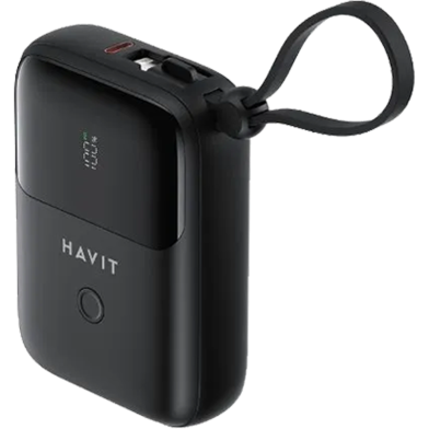 Havit PB5215 10000mah Display Power Bank With Usb-c And Lightning Cable image