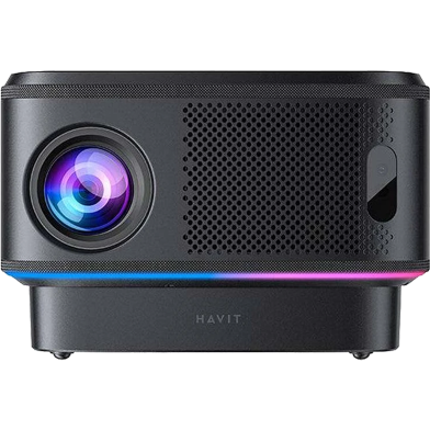Havit PJ300 Plus (550 Lumens) 1080p Full HD Black RGB Garnet Smart Projector With Google Licensed Tv System image