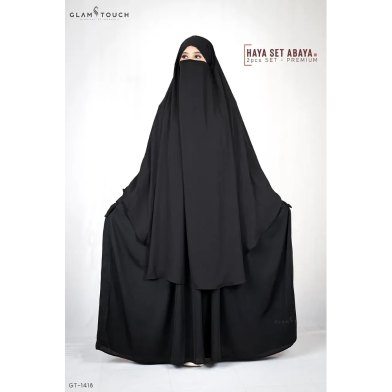 Haya Set Abaya (2 Part Set) | Black image