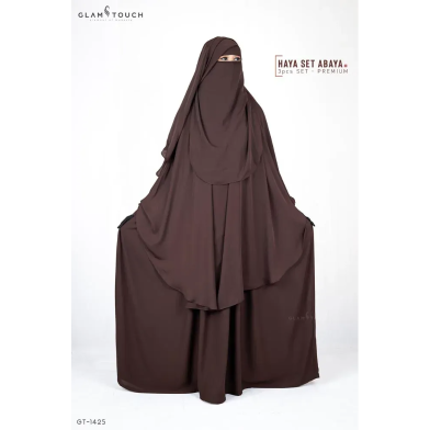 Glam Touch Haya Set Abaya (3 Part Set) image