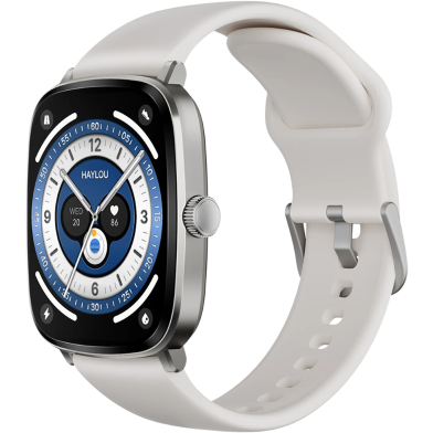 Haylou RS5 2.01 Inch AMOLED HD Display Bluetooth Calling Smartwatch - Silver image