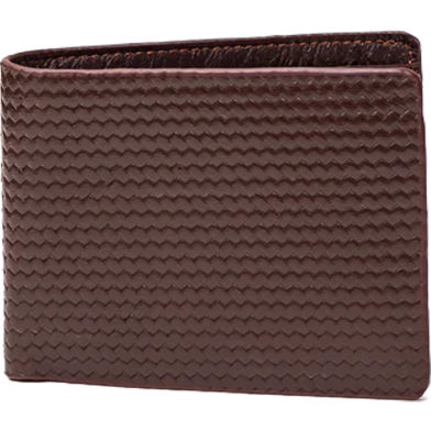 Hazzle Braided Wallet Short Chocolate Premium Leather Stylish Design image