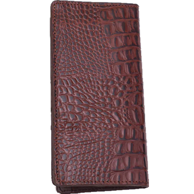 Hazzle Crocodile Wallet Long Chocolate Premium Leather Stylish Design image