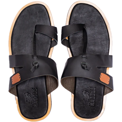 Hazzle Divine Khadims Leather Sandal Premium Comfort Design image