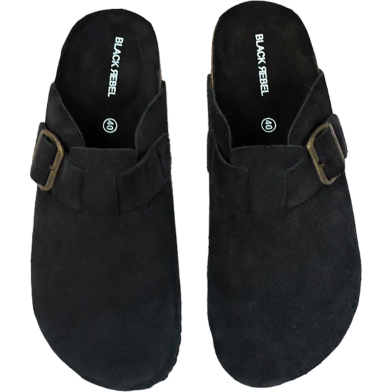 Hazzle Texas Black Imported Leather Sandal Premium Quality Design image