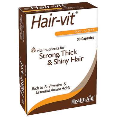HealthAid Hair-Vit Strong, Thick And Shiny Hair - 30 Capsules image