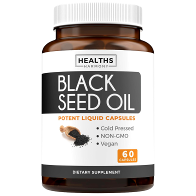 Healths Harmony Black Seed Oil 500mg Each - 60 Softgel Capsules -522752200 image