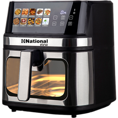 Healthy Choice National Air Fryer 10l Digital Display Large Capacity Viewing Window Adjustable Temperature Timer Multifunctional Easy Clean image