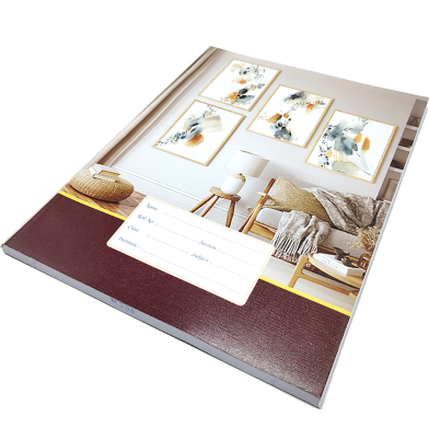 Hearts Floral Binding Khata Margin 200 Page image