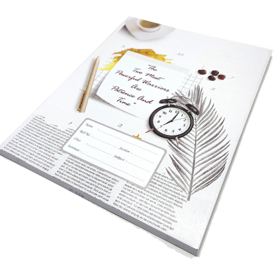 Hearts Floral Binding Khata Margin 200 Page image