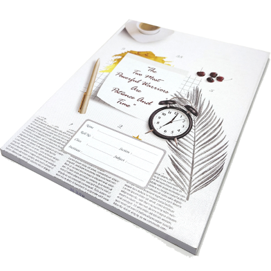 Hearts Floral Binding Khata White 120 Page image