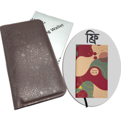 Heart's Single Chamber Mobile Wallet And Purse (Chocolate) With Pocket Notebook Medium FREE image