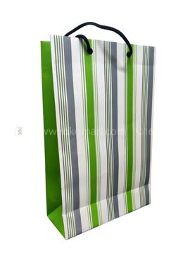 Hearts Gift Bag Smart Small Stripe (Green Color-Any Design) image
