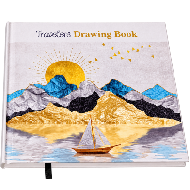 Hearts Travelers Drawing Book Big 50 Sheet 1Pc image