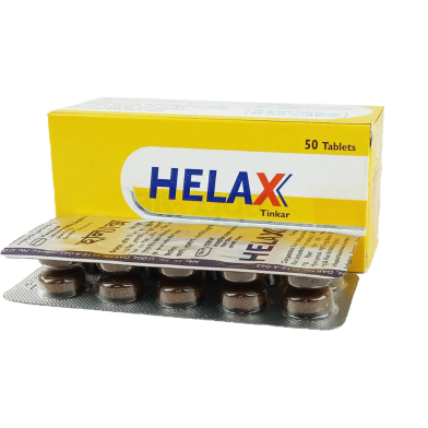 Helax 130.43 mg, 86.96 mg, 18.12 mg Tablet 10's Strip image