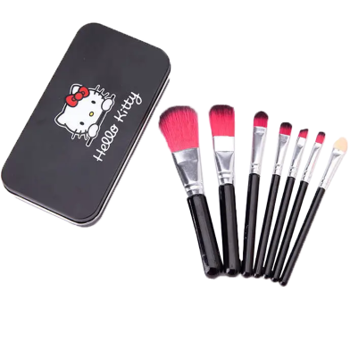 Hello Kitty Mini Makeup Brush Set -7Pcs - Combo image