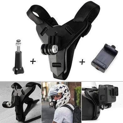 Helmet Chin Mount And Mobile Holder For Smartphone And Action Camera Slide 2