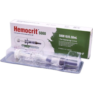Hemocrit 5000 IU pre-filled syringe IV/SC Injection 1 pcs image