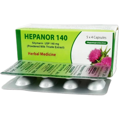 Hepanor 140 mg Capsule 4's Strip image