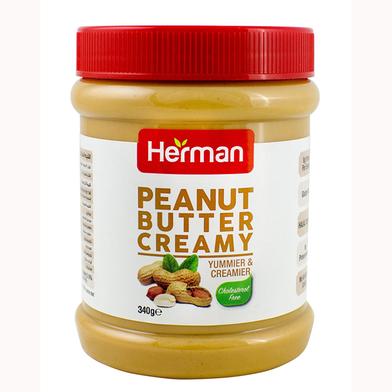 Herman Peanut Butter Crunchy Jar 340gm image