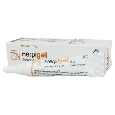 Herpigel 0.15 Percent Ophthalmic Gel 5 gm Tube image
