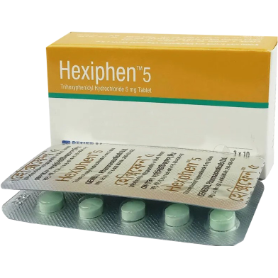 Hexiphen 5 mg Tablet 100's Strip image