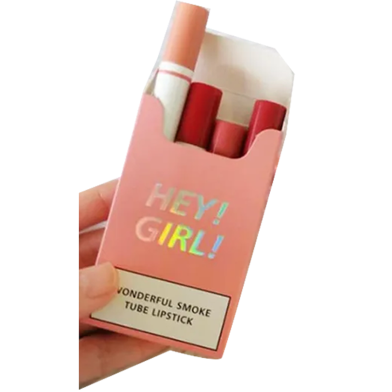 Hey Girl Wonderful Smoke Tube Liquid Lipstick 4 Pcs Box image