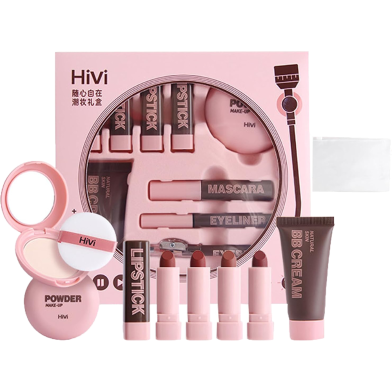 HiVi Makeup Gift Box Limited Lipstick Powder Beauty Gift Box Valentine Gift Set image