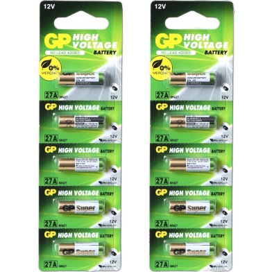 High Quality GP Super Alkaline Battery 12V 27A MN27 A27 L828 High Voltage Batteries 5 Pcs image