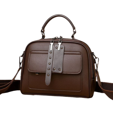 High end ladies’ handbag multi-layer large capacity commuting bag(Coffee) image