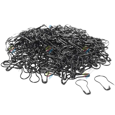 Hijab Pin Black Metal Coil Less Hijab Safety Pins - 100Pcs image