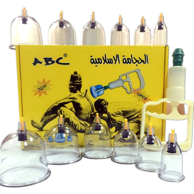 Hijama Cupping Set 12pcs Pen 1 Head Lancet 50pcs 23gm image